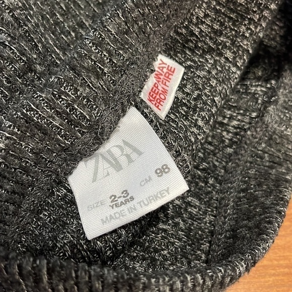 Zara kids ribbed pants size 2/3 years in dark grey - Picture 3 of 5